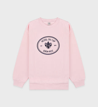 Eden Crest Crewneck - Pink Dolphin/Navy