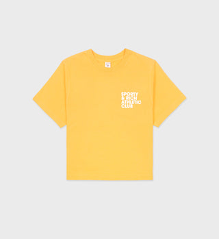 Exercise Often Cropped Tee - Saffron/White