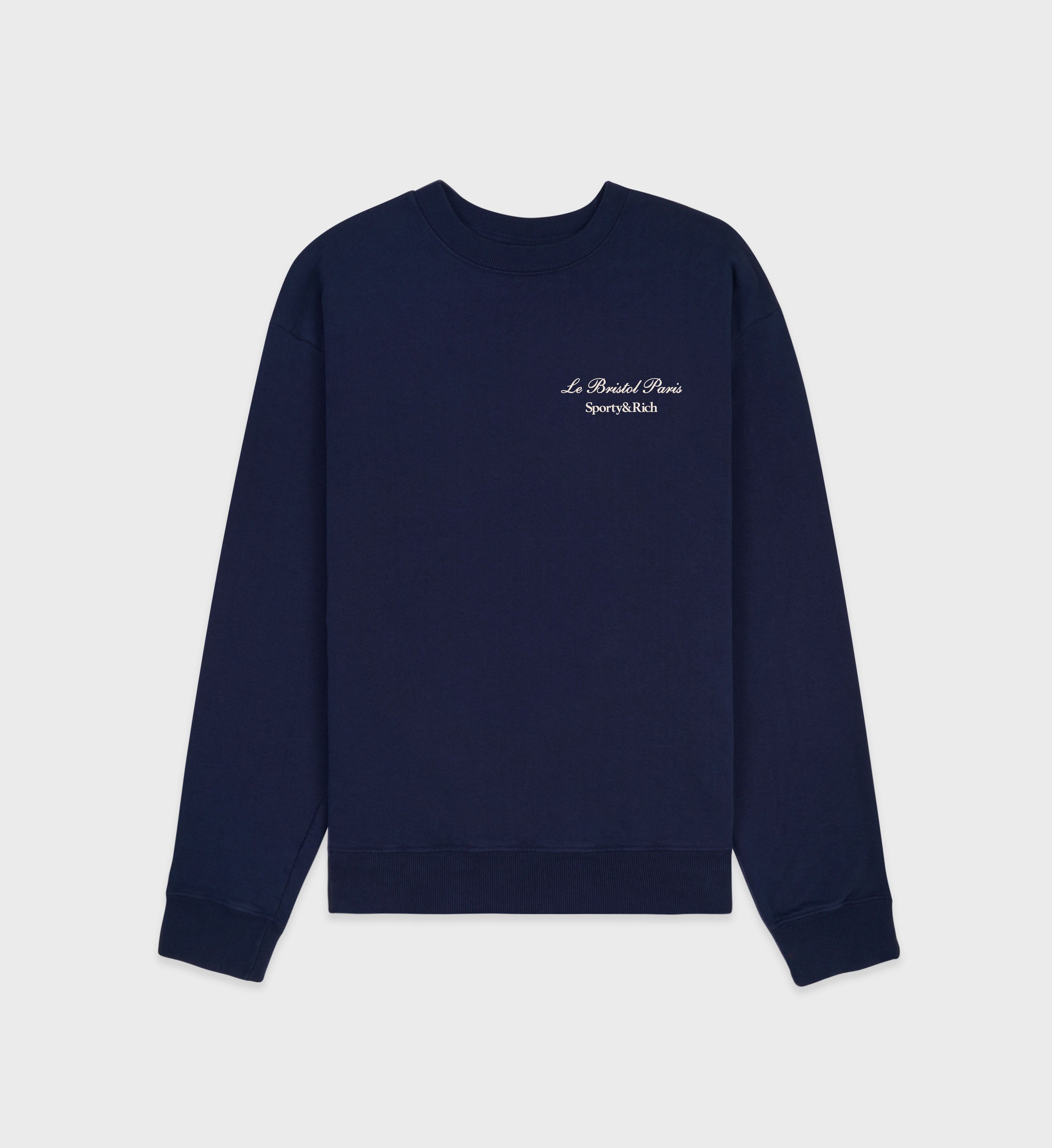 スポーティアンドリッチ SERIF LOGO CREWNECK スウェット S Serif Logo Crewneck - Faded Black/White – Sporty & Rich