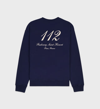 Faubourg Crewneck - Navy/Cream