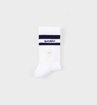 Faubourg Socks - White/Navy