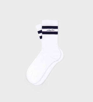 Faubourg Socks - White/Navy
