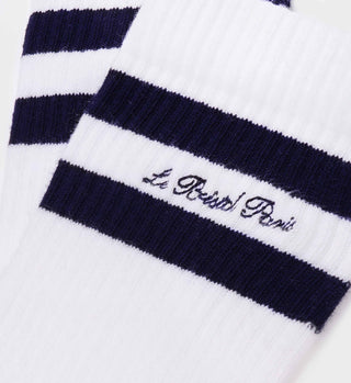 Faubourg Socks - White/Navy