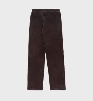 Faubourg Velour Track Pant - Chocolate/Cream