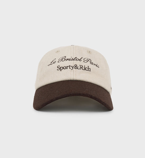 Casquette en laine Faubourg - Crème/Chocolat