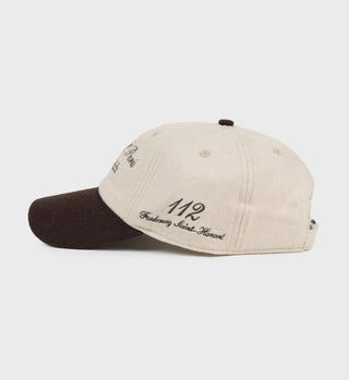 Casquette en laine Faubourg - Crème/Chocolat