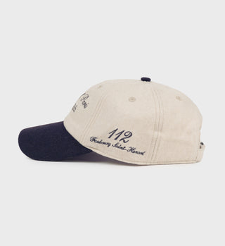 Casquette en laine Faubourg - Crème/Marine