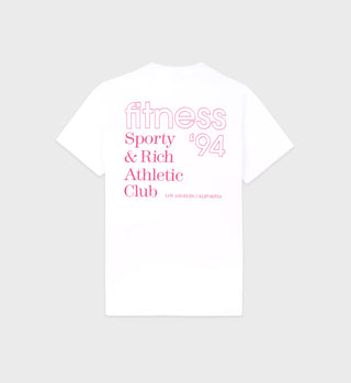 Fitness 94 T-Shirt - White/Cotton Candy