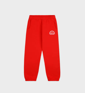 Fitness Group Kids Sweatpant - Bright Red/White