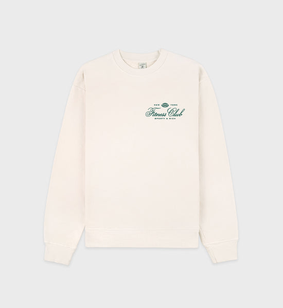 Fitness World Crewneck - Cream/Alpine