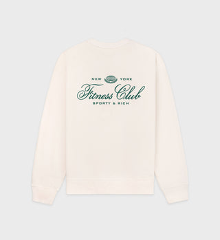 Fitness World Crewneck - Cream/Alpine