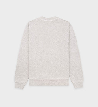 French Crewneck - Heather Gray/Aquamarine