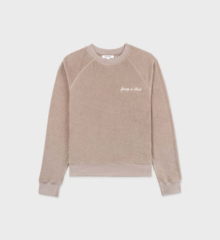 Syracuse Terry Crewneck - Elephant/White