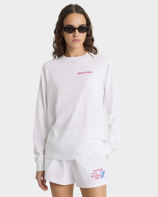 NY Motion Crewneck - White/Berry/Azure