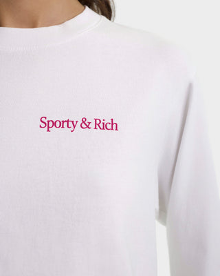NY Motion Crewneck - White/Berry/Azure