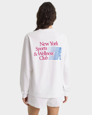 NY Motion Crewneck - White/Berry/Azure
