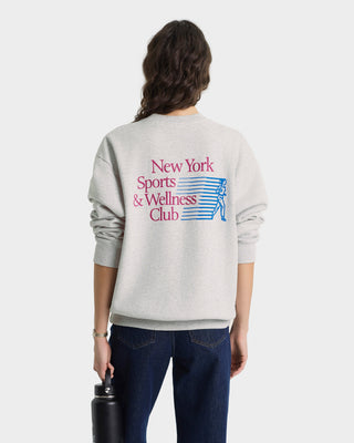 NY Motion Crewneck - Heather Gray/Berry/Azure