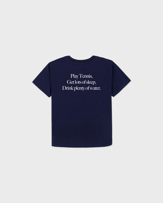 Play Tennis Kids T-Shirt - Dark Navy/White