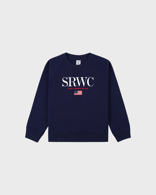 Nautical Kids Crewneck - Navy/White/Ruby