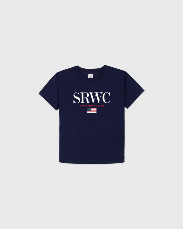 Nautical Kids T-Shirt - Navy/White/Ruby