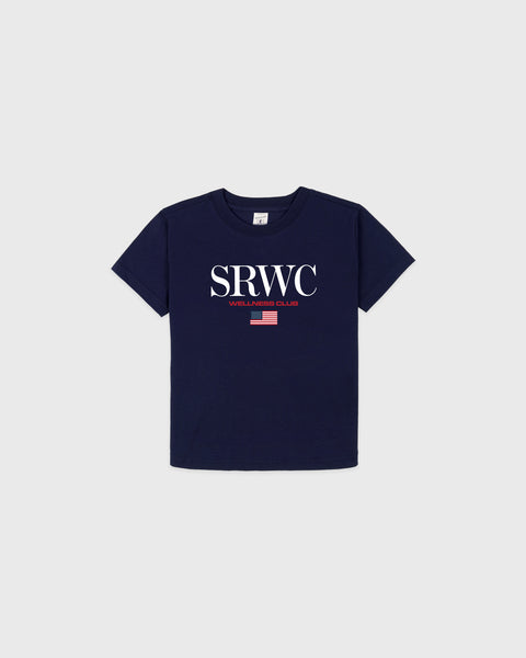 Nautical Kids T-Shirt - Navy/White/Ruby