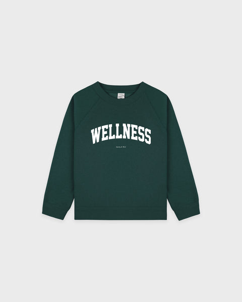 Wellness Ivy Kids Crewneck - Forest/White