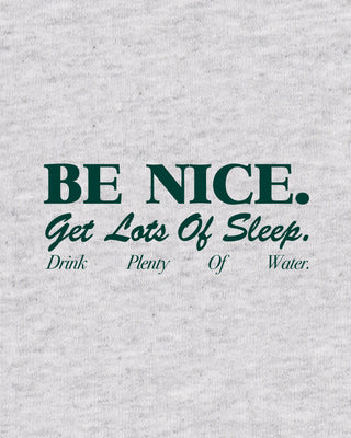 Be Nice Kids Crewneck - Heather Gray/Forest