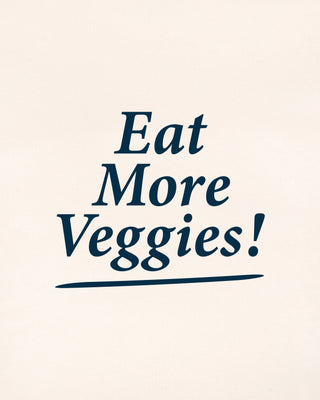 Eat More Veggies Kids Crewneck - Cream/Navy