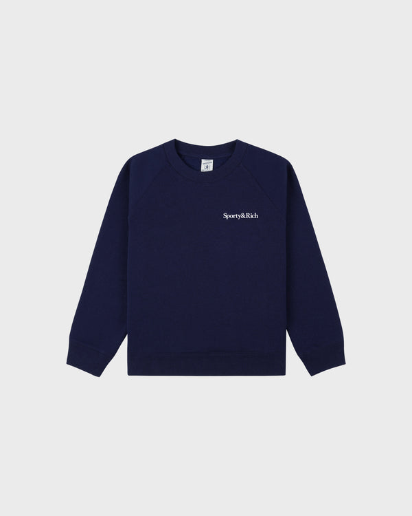 Eat More Veggies Kids Crewneck - Navy/White