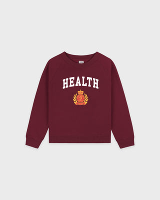 NY Health Crest Kids Crewneck - Merlot