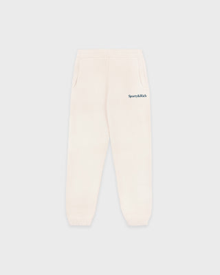 Serif Logo Kids Sweatpant - Cream/Navy