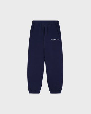 Serif Logo Kids Sweatpant - Dark Navy/White