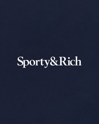 Serif Logo Kids Sweatpant - Dark Navy/White