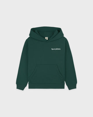 Drink More Water Kids Hoodie - Forest/White