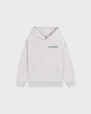 Play Tennis Kids Hoodie - Heather Gray/Forest