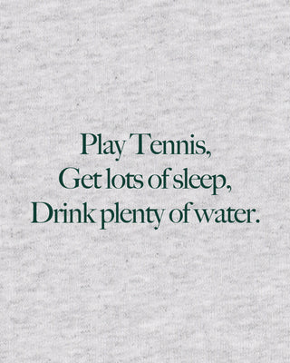 Play Tennis Kids Hoodie - Heather Gray/Forest