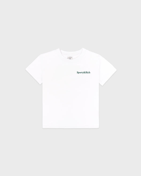 Drink More Water Kids T-Shirt - White/Forest