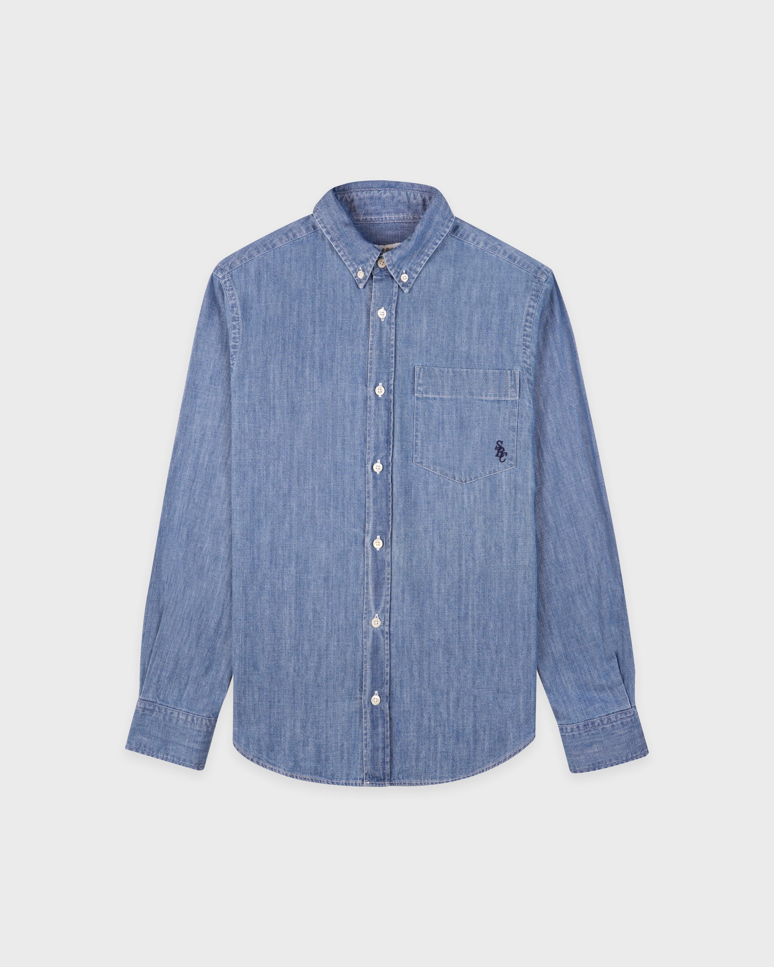 SRC Oversized Denim BD Shirt - Light Blue Light Blue / X-Small SRC Oversized Denim BD Shirt - Light Blue Light Blue / X-Small