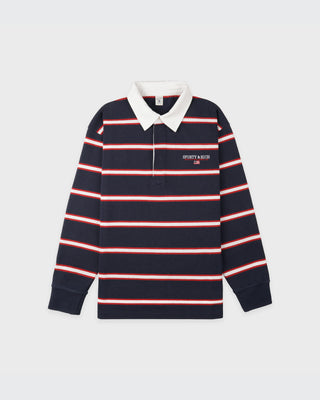 S&R Nautical Rugby Polo Men - Navy/White/Ruby