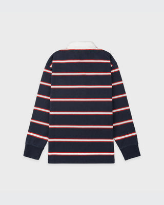 S&R Nautical Rugby Polo Men - Navy/White/Ruby