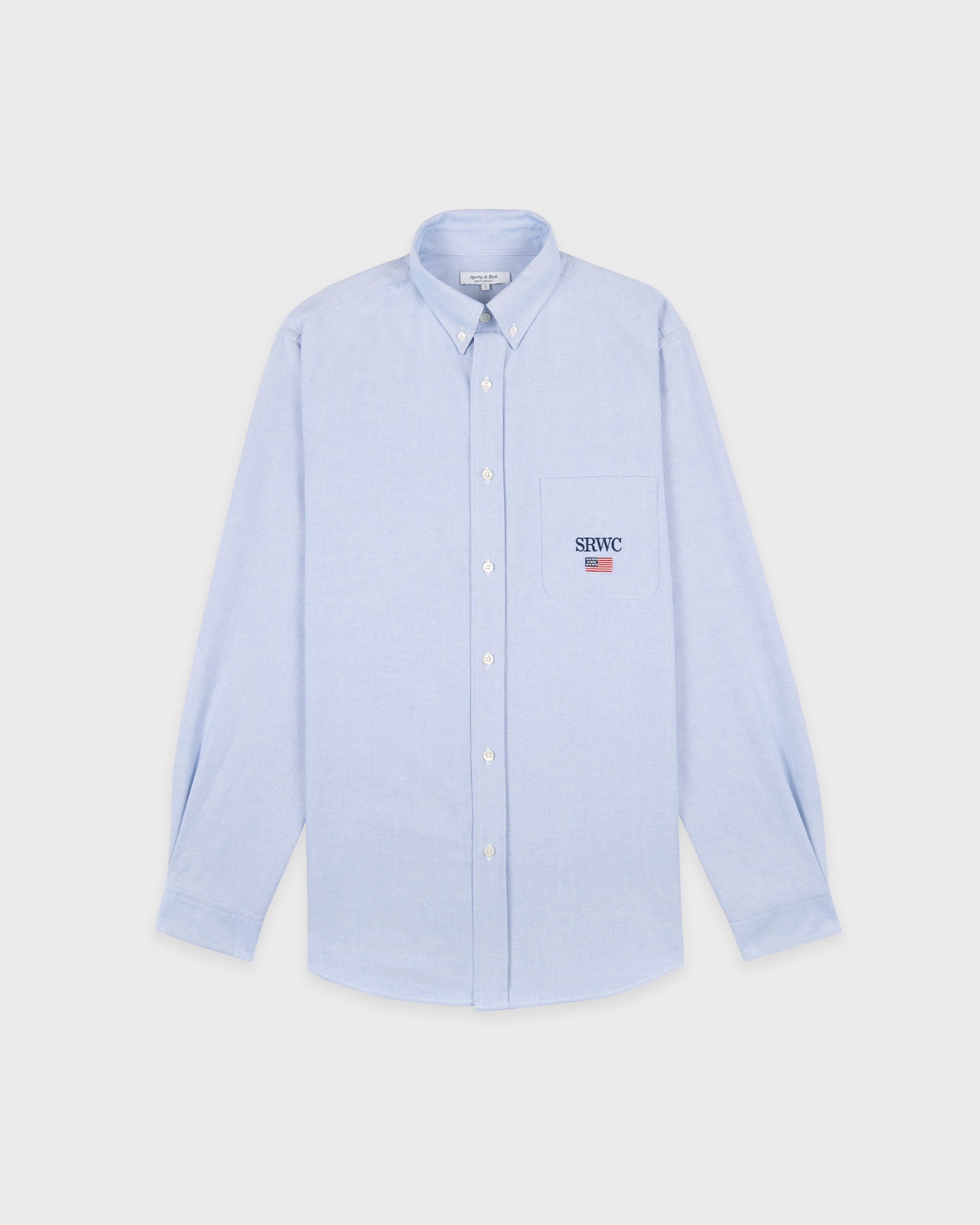 Sporty & Rich - Nautical Oversized Oxford Shirt Men - Blue - Size: X-Large - Color: Blue Sporty & Rich - Nautical Oversized Oxford Shirt Men - Blue - Size: X-Large - Color: Blue