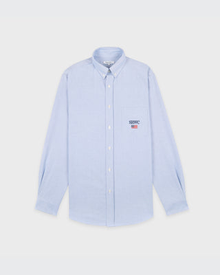 Nautical Oversized Oxford Shirt Men - Blue