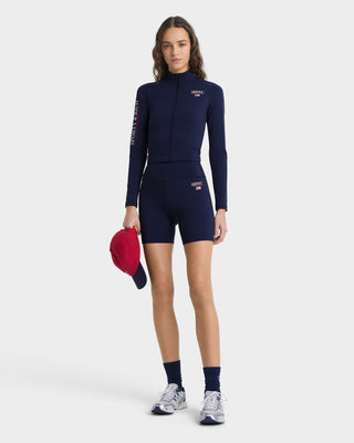 Nautical Biker Short - Navy