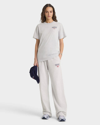 Nautical Embroidered Wide Sweatpant - Heather Gray