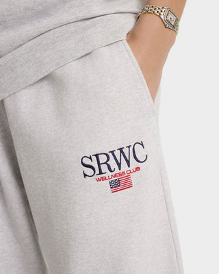 Nautical Embroidered Wide Sweatpant - Heather Gray