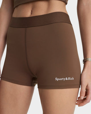Serif Logo Active Short - Toffee/White