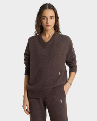 SRC Cashmere V-Neck Sweater - Toffee