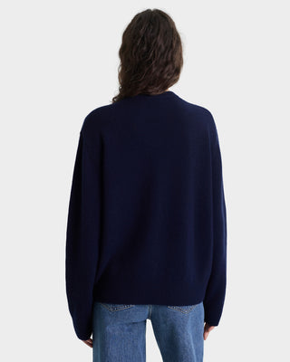 SRC Cashmere V-Neck Sweater - Navy