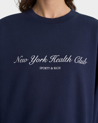 NY Health Club Crewneck - Navy/Ecru