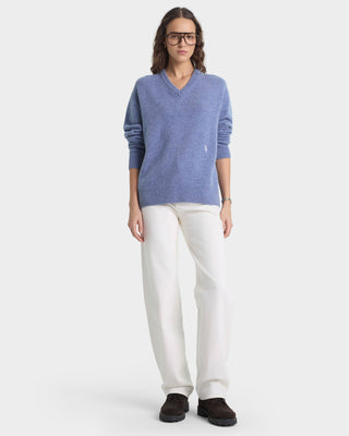 SRC Cashmere V-Neck Sweater - Colony Blue